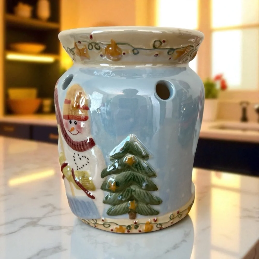 Yankee Candle Snowman Family Tarts Wax Melt Warmer Burner Christmas Winter